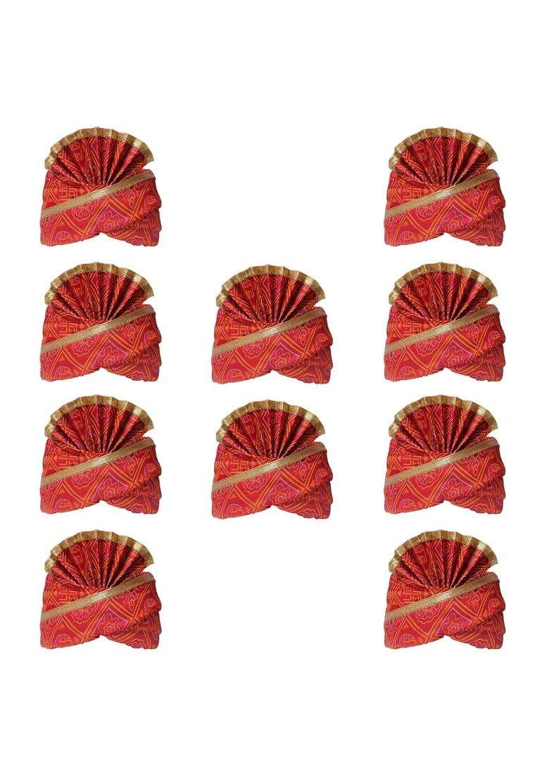 Krypmax Gharati Barati Pagri Pagdi Welcome Pagri for Barati for Men and Women Unisex Free Size Pack of 10 - Indya