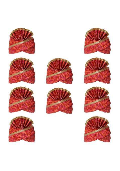 Krypmax Gharati Barati Pagri Pagdi Welcome Pagri for Barati for Men and Women Unisex Free Size Pack of 10