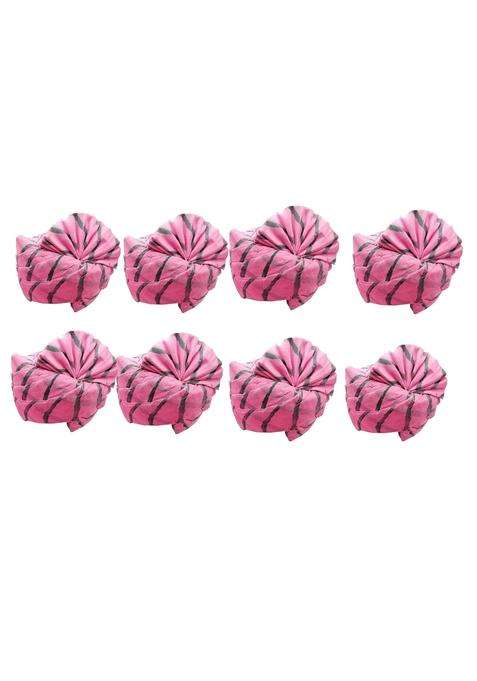 Brown Leaf Rajasthani Readymade Traditional Cotton Pink Leheriya Safa Turban Pug Pagdi for Wedding