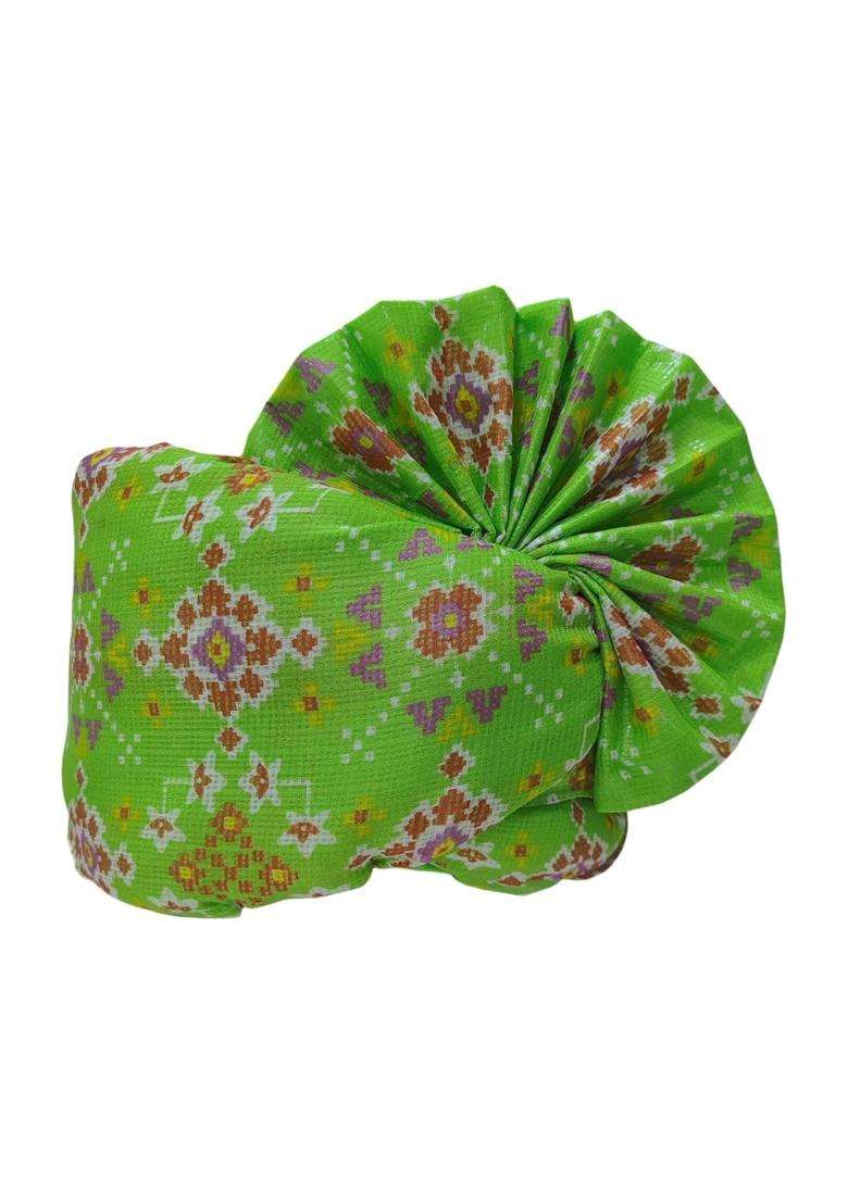 Krypmax Gharati Barati Fancy Printed Designer Pagri Pagdi Welcome Pagri for Barati for Men and Women Pack of 10 - Indya