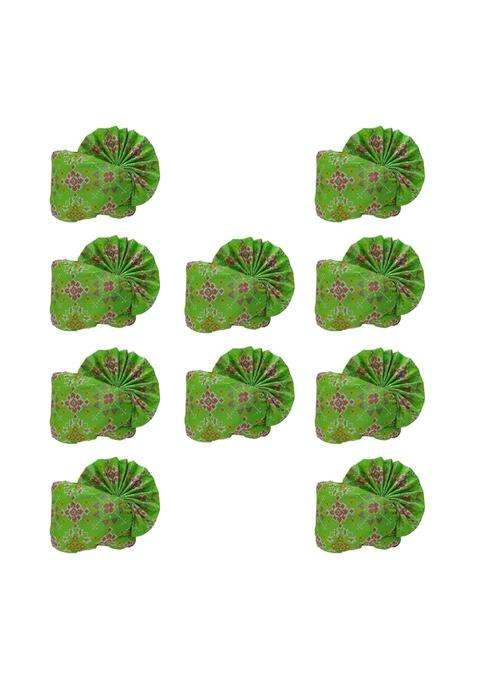 Krypmax Gharati Barati Fancy Printed Designer Pagri Pagdi Welcome Pagri for Barati for Men and Women Pack of 10