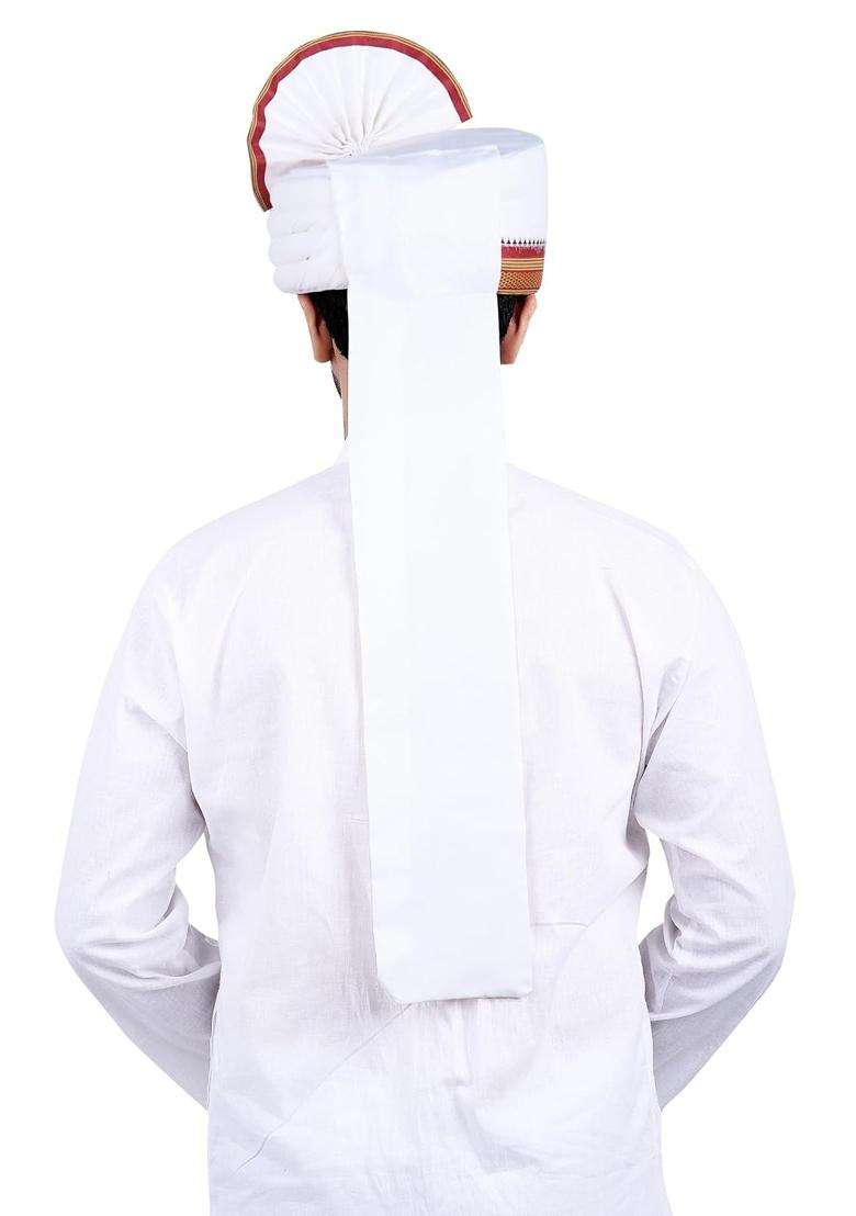 Priyakant Safawala White Wedding Collection Premium Safa Pheta Pagdi Turban - Indya