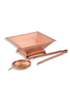 Vthotra Copper Agnihotra Kit Set for Yagya Hawan and Pooja Purpose Religious and Spiritual Item Pooja Supplies