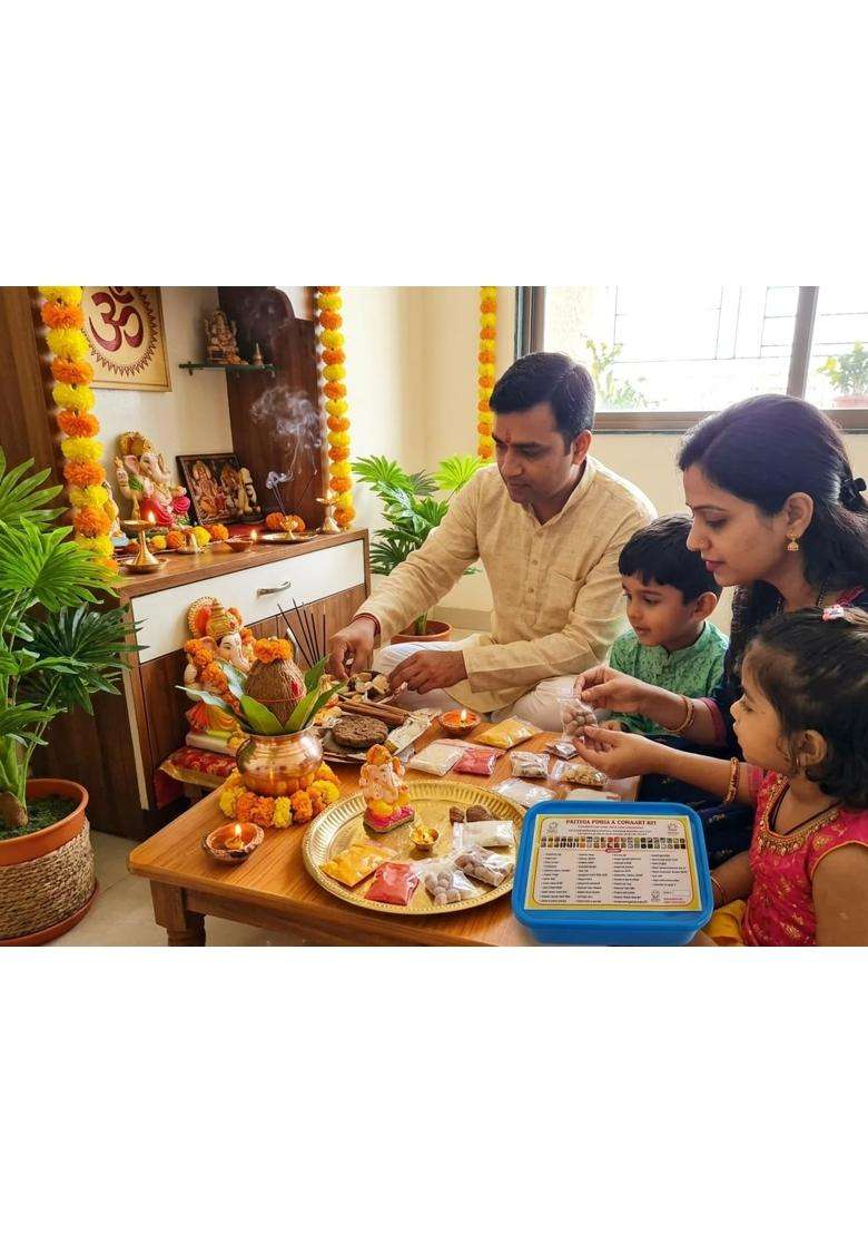 Pavitra Pooja and Cowkart Kit Complete Pooja Kit - Indya