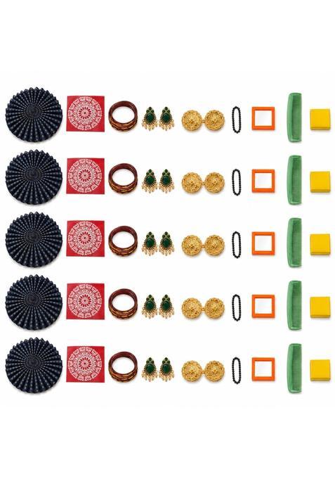 Atco Gowri Baagina Kits for Women Ready to Gift Gowri Habba Bagina Kits Set of 5
