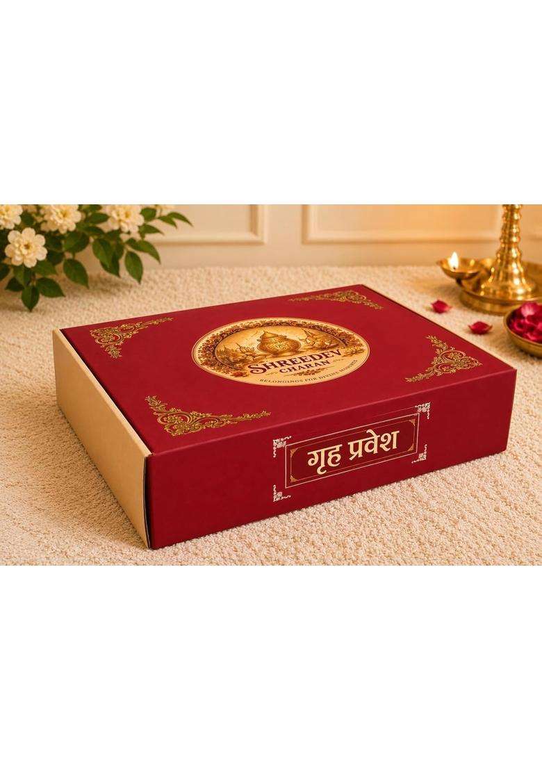 Shreedev Charan Grah Pravesh Pooja Kit for Housewarming - Indya