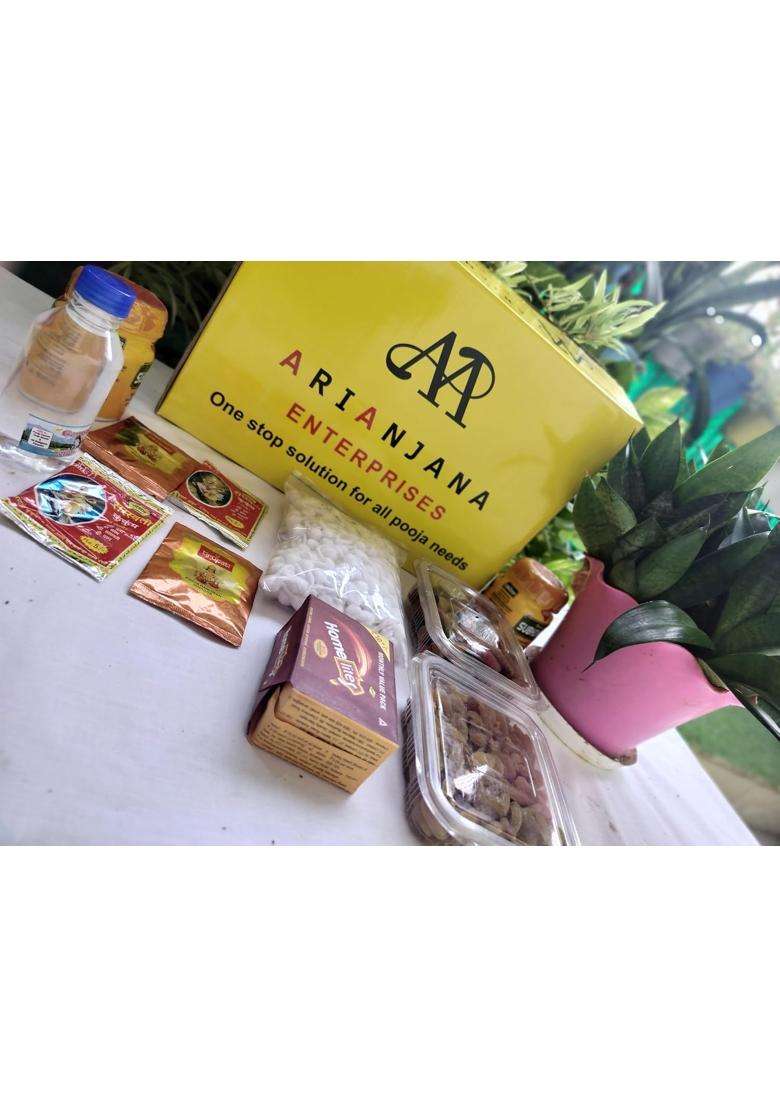 Arianjana Enterprises Monthly Pooja Kit Complete Monthly Puja Samagri Set - Indya