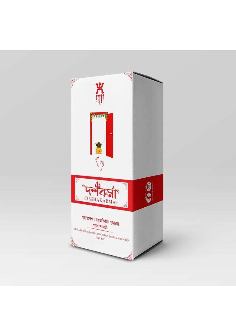 Dashakarma Red Grihaprabesh PUJA Kit Grihaprabesh PUJA Samagri - Indya