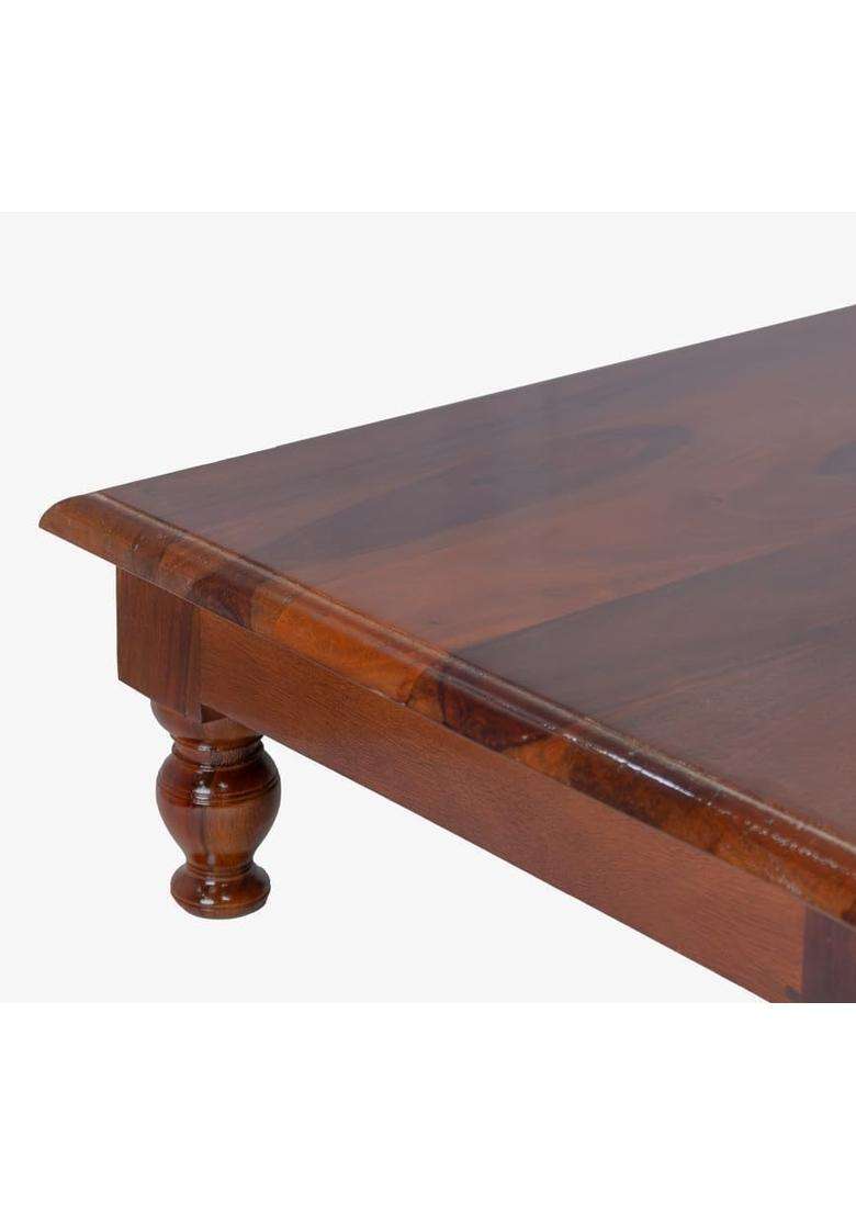 Yogita Crafts Brown Solid Wood Pooja Chowki Pooja Path Bajot - Indya
