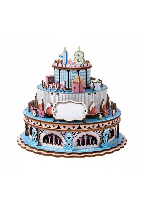 Trendynest Birthday Gift Rotating Melody Box Kit DIY Assembly Melody Box Cake Model Decorative Display 3D