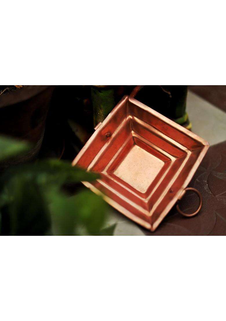 Shiv Shakti Arts Handmade Pure Copper Hawan Kund for Home Puja and Hawan Purpose for Diwali Laxmi Pooja - Indya