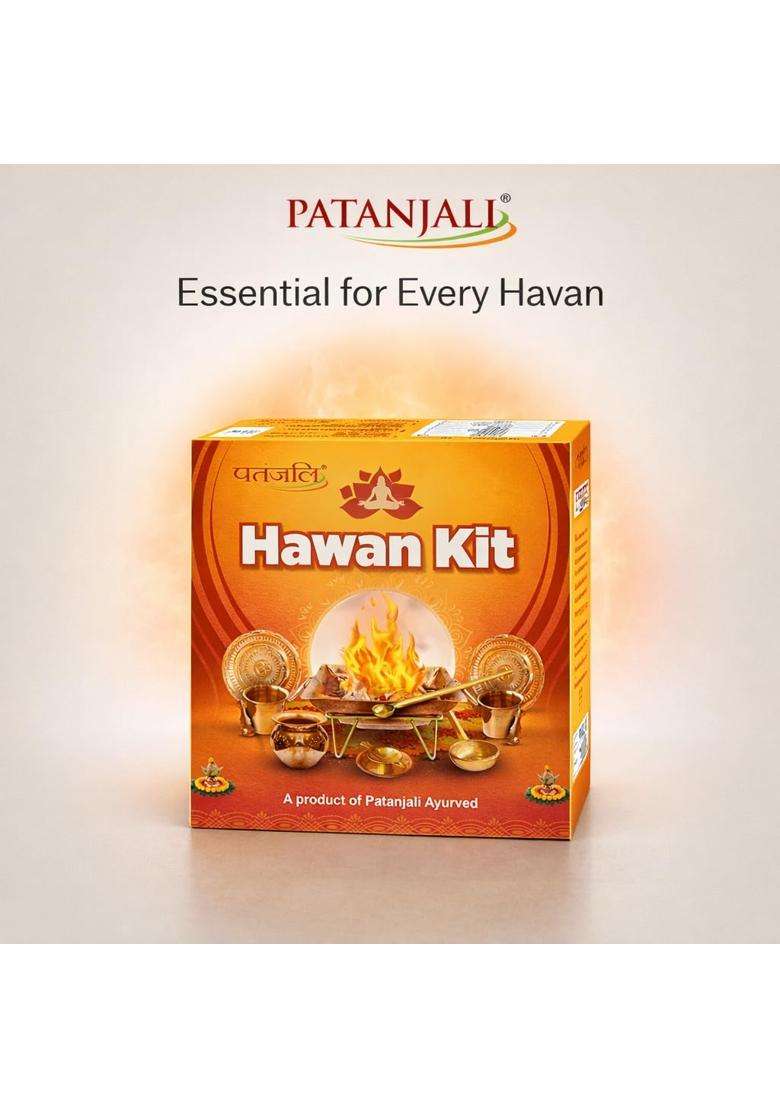Patanjali Brown Aastha Hawan Kit for Puja Yagya and Hawan Rituals Pack of 1 - Indya