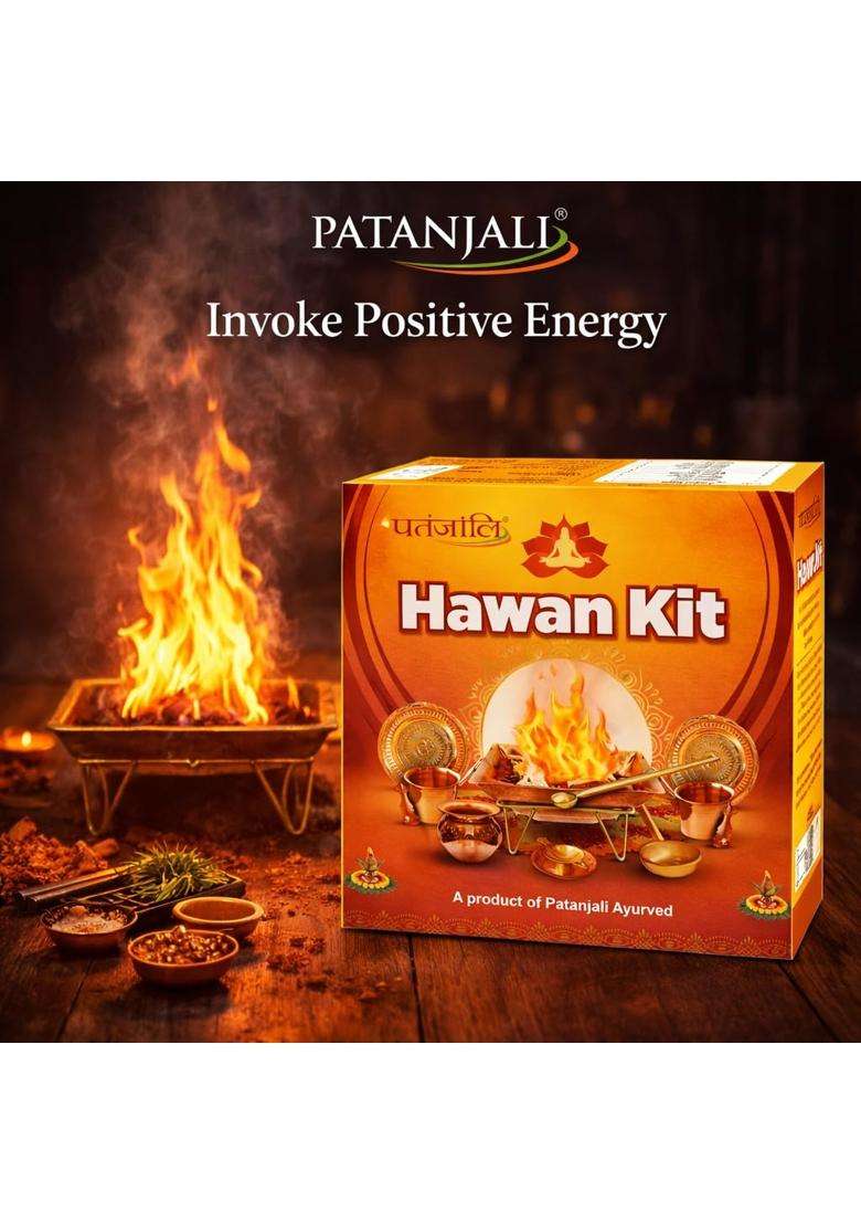 Patanjali Brown Aastha Hawan Kit for Puja Yagya and Hawan Rituals Pack of 1 - Indya