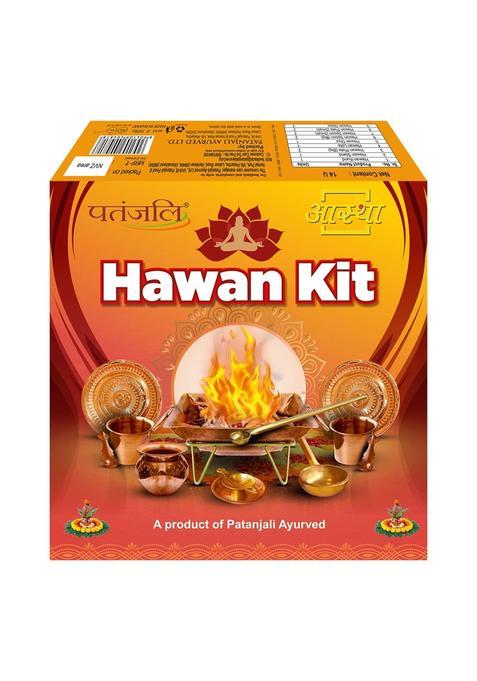Patanjali Brown Aastha Hawan Kit for Puja Yagya and Hawan Rituals Pack of 1