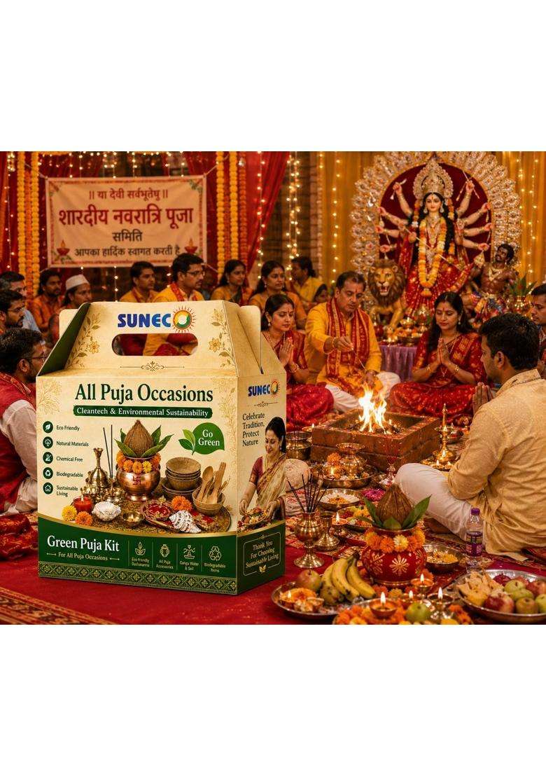 Suneco Puja Samagri Kit Complete Kit More Than 60 Items for Puja and Hawan - Indya
