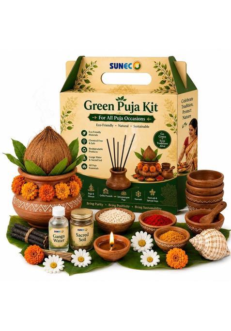 Suneco Puja Samagri Kit Complete Kit More Than 60 Items for Puja and Hawan