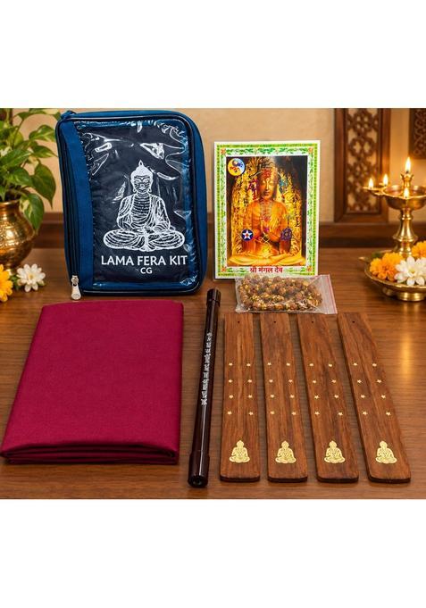 Shubh Sanket Vastu with Mala Stick Gown Wooden Stick for Healing