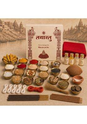 Tathastu Complete Havan Samagri Kit 1 Point 2 KG 30 Plus Premium Puja Essentials