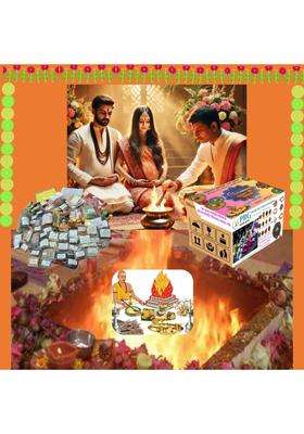 Pandit RAM Gopal Multicolour Shuddhikaran Pooja Maanglaik Havan Vaidik Yagya Poojan Pooja Samagri Kit Puja