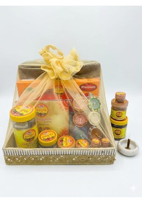Panchsugandh Gold Premium Package Combo Puja Samagri