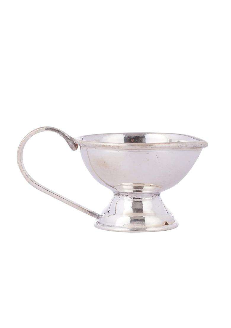 Dhruvs Collection 925 Pure Silver BIS Hallmarked Glossy Finished JYOT Big Size for Puja and Gifting Purpose - Indya