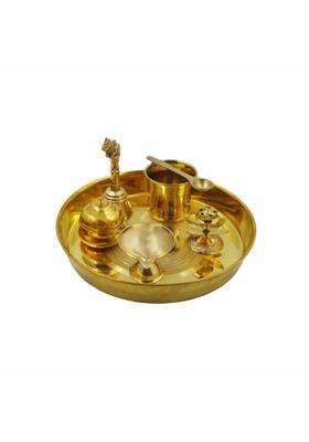 Putrika Gold Spillbox Brass Puja Thaliset Pooja Thali