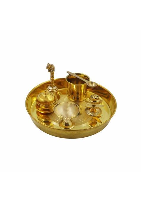 Putrika Gold Spillbox Brass Puja Thaliset Pooja Thali