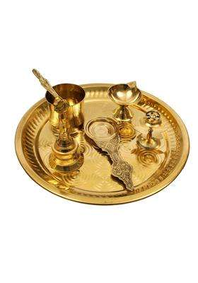 Spillbox Traditional Handcrafted Brass Puja Pooja Thali