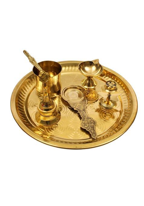 Spillbox Traditional Handcrafted Brass Puja Pooja Thali