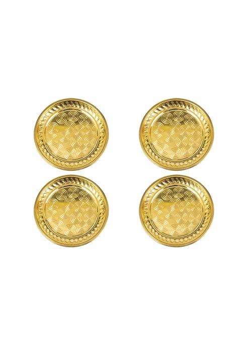 Spillbox Gold Traditional Handcrafted Brass Puja Pooja Thali