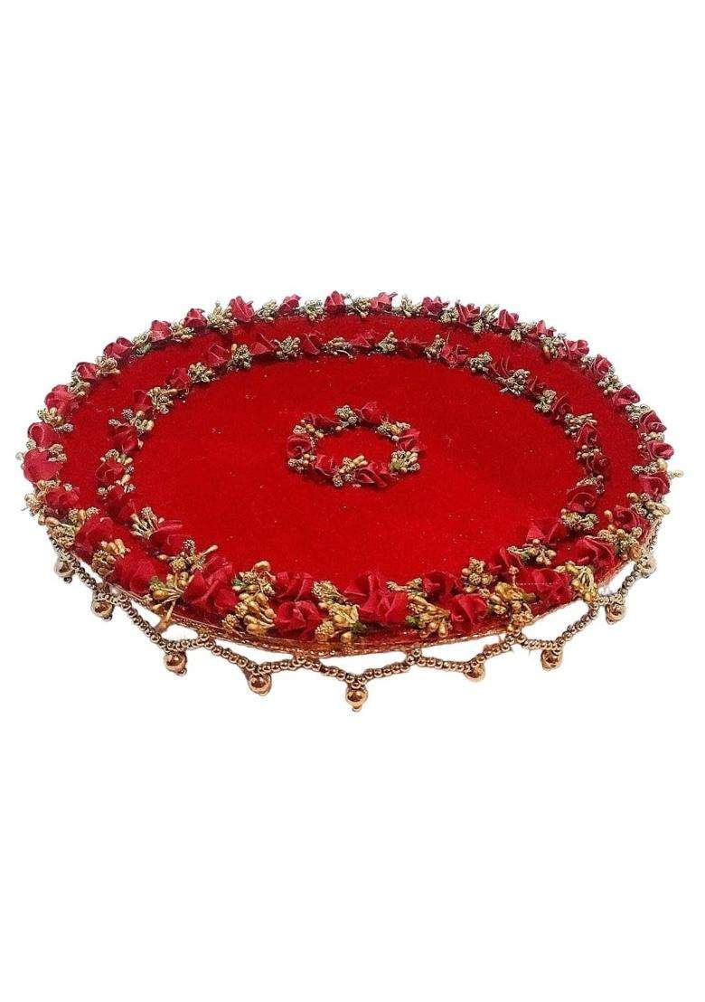 Giftsbouquet Karwachauth Thali Set I Karvachauth I Karwa Chauth I Karva Chauth Puja Stainless Steel Thali Set - Indya