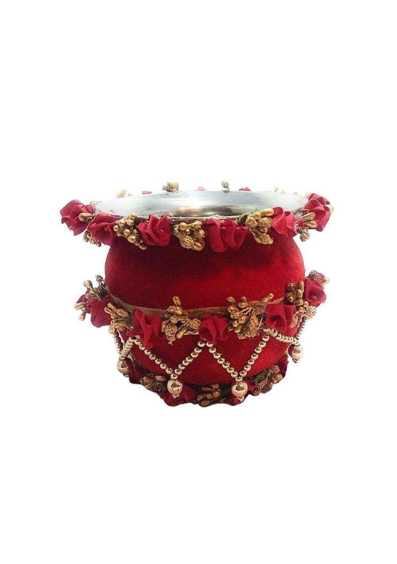Giftsbouquet Karwachauth Thali Set I Karvachauth I Karwa Chauth I Karva Chauth Puja Stainless Steel Thali Set - Indya