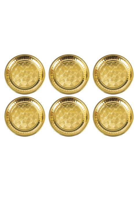 Spillbox Gold Traditional Handcraftedbrass Puja Pooja Thali