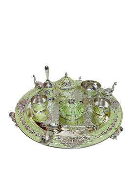Goldgiftideas 9 Inch Pooja Thali Set for Gifting Diwali Pooja Thali Set for Home Occasional Return Gift