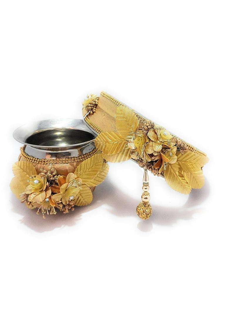 Giftsbouquet Karwachauth Thali Set I Karvachauth I Karwa Chauth I Karva Chauth Puja Stainless Steel Thali Set - Indya