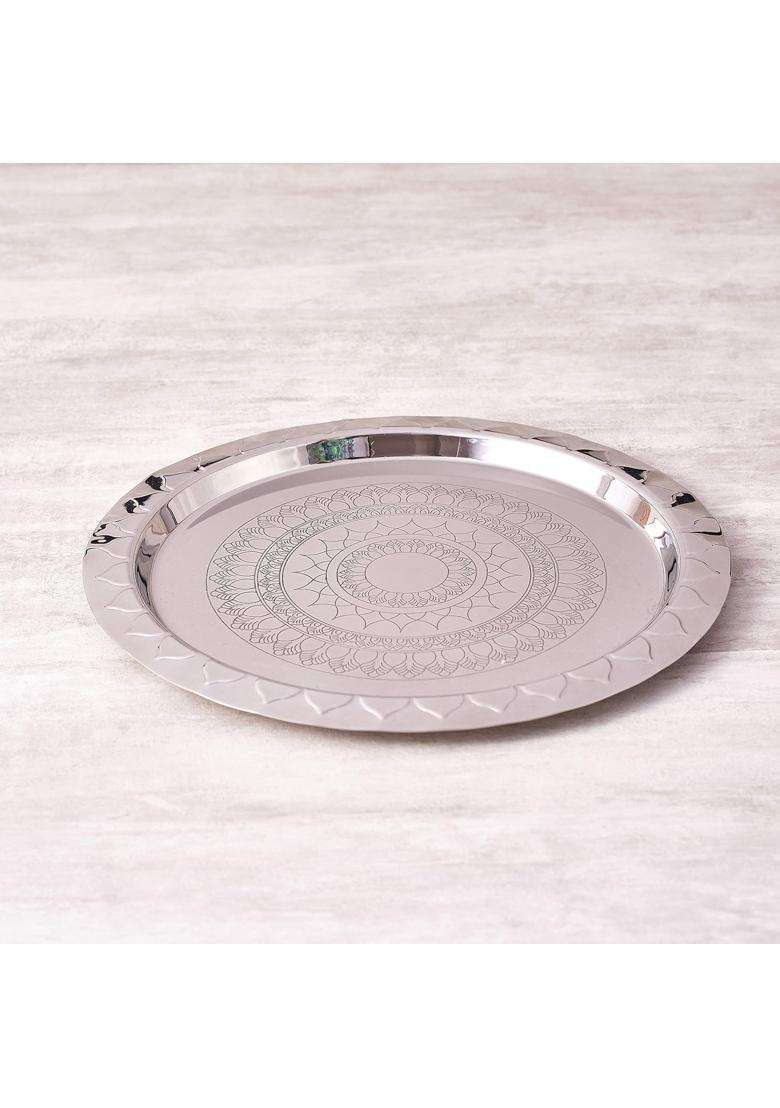 Arttdinox Steel Pooja Thali Set Premium Stainless Steel Puja Thali - Indya