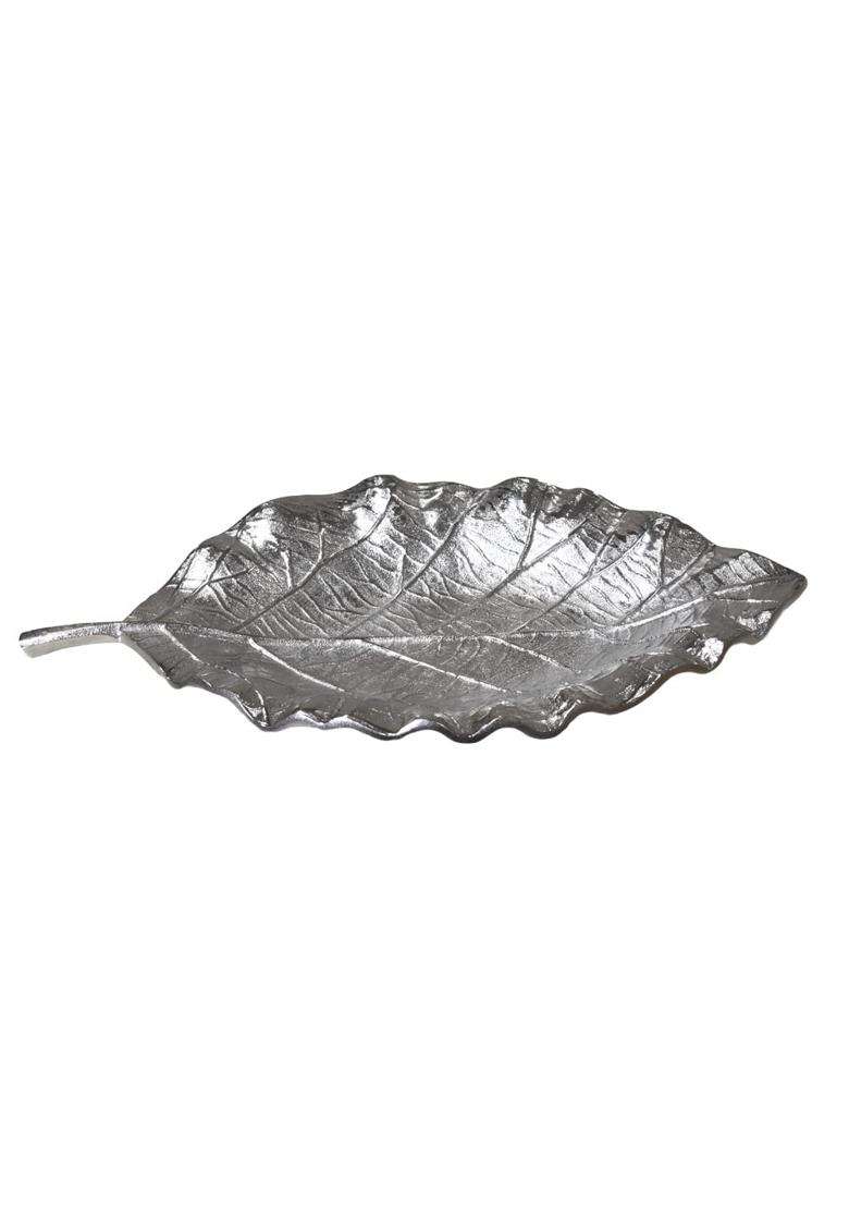 Rugsotic Carpets Handmade Decorative Silver Color Coated 18 X 9 and Half X 2 Cms Aluminium Tray - Indya