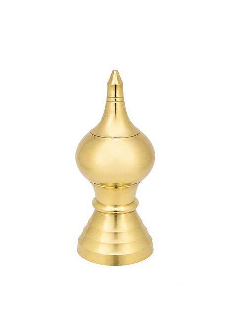 KARTHI7OCT Store 6 Inch Heavy Brass Pooja Kalash Approx 300G Traditional Gopuram Kalasam for Home Temple
