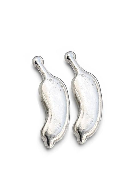 KMJ 999 Pure Silver Banana for Pooja and Vastu Fine Silver Auspicious Fruit Pair for Mandir Set of 2