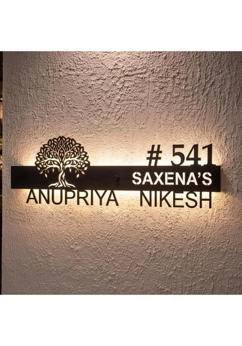 Unkar Exports India Customized LED Backlit Tree of Life House Nameplate