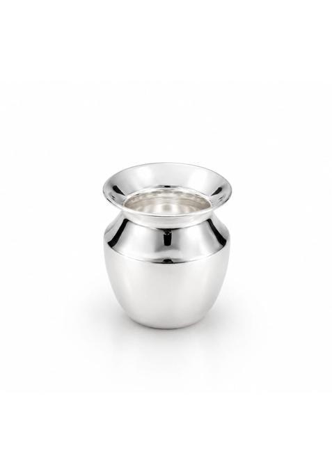 Pure Silver Kalash Lotani for Pooja Traditional Silver Pooja Kalash for Home Temple Mandir Griha Pravesh