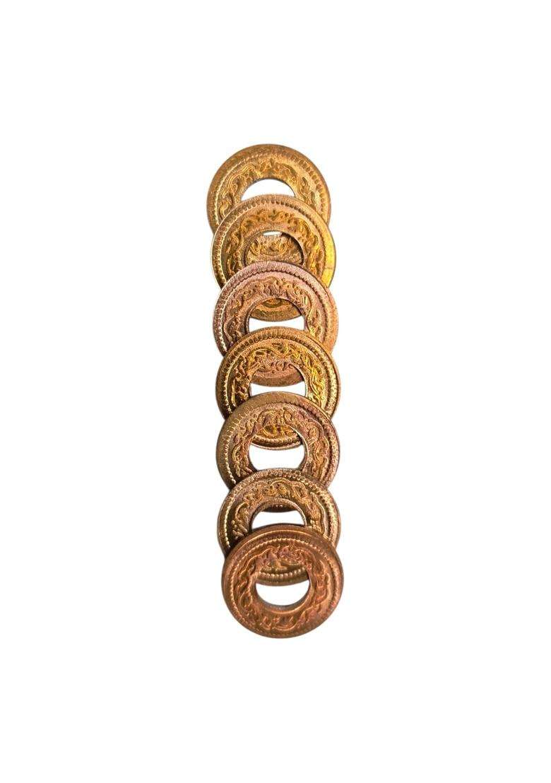 Aura Pooja Tamba Copper Sikke Auspicious Pure Copper Coins for Pooja Lakshmi Puja - Indya