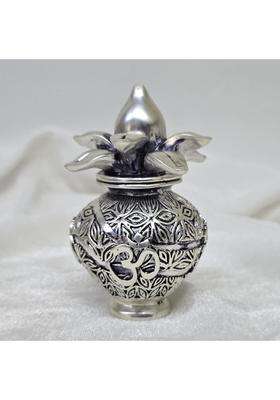 Electrum Kala Udyam Silver Plated Matte Kalash with OM Symbol 4 Point 3 Inch