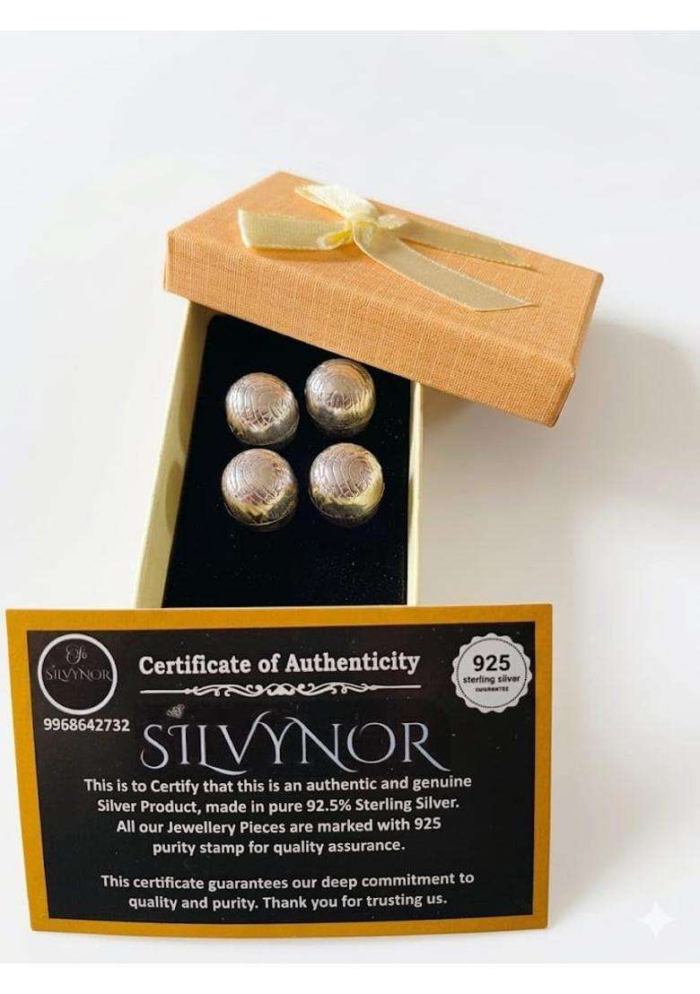 Silvynor Pure Silver Supari for Pooja Chandi Ki Supari for Religious Rituals Pack of 4 - Indya