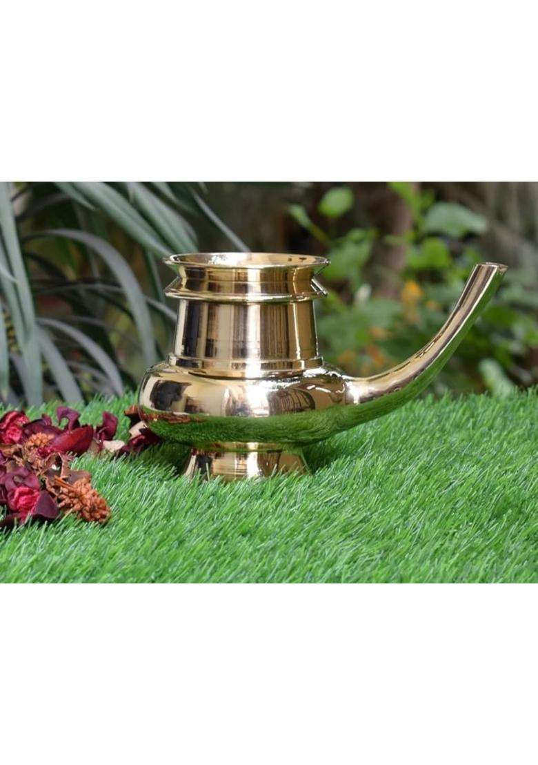 Kerala Craft Pure Brass Kindi Lota Lutiya Pooja Kalash Sacred Water Vessel for Home Kerala Temple Wedding - Indya