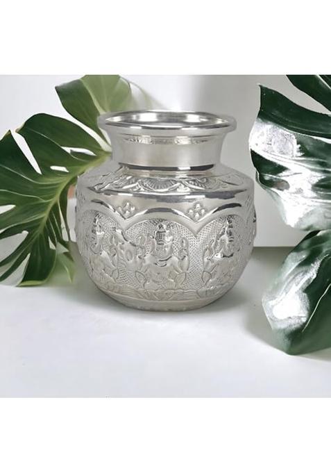 Pure German Silver Ashtalakshmi Chombu Kalash 10 X 8 X 15 Cms Ashtalakshmi Lota Astalakshmi Kalash Set 460Gms