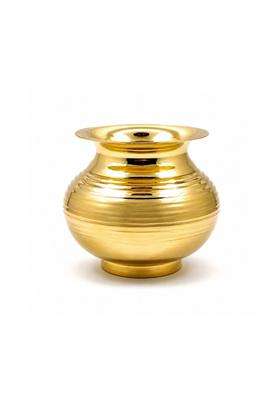 NYRA Gold Peetal Brass Designer Glossy Finish Heavy Water Storage Lota Gunj Kalash Chambu for Home Kitchen