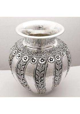 Pure German Silver Designer Nakashi Kalash Lota for Pooja Puja Silver Design Metal Pooja Kalash Chambu Lota