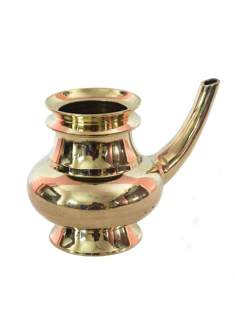 Kerala Crafts Gold Pure Brass 4 and Half Inch Kindi Lota Lutiya Kalash - Indya