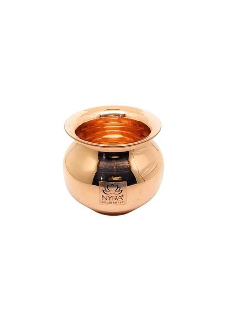 Nyra Pure Copper Tamba Lota Kalash Heavy Water Storage Puja Purpose Drinking Purpose Copper Lota Pooja